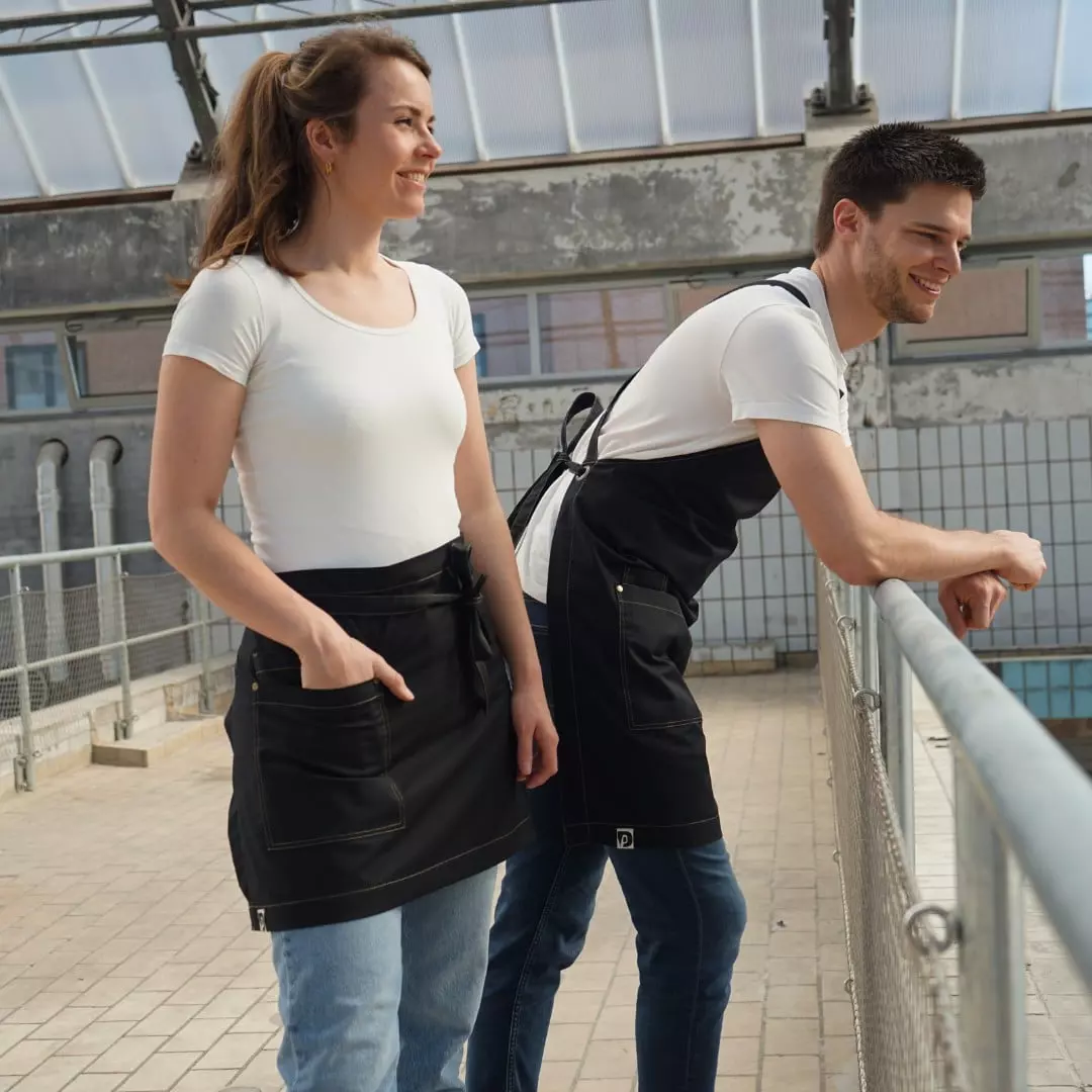 Sloof Horeca Zwart Met Afneembare Strikbanden Doek & Dook