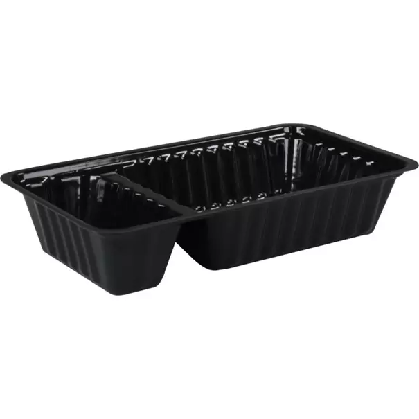 Snackbak A7+ Zwart Met Sausvak 170x95x33mm 1000 stuks Snackbak A7+ Zwart Met Sausvak 170x95x33mm 1000 stuks