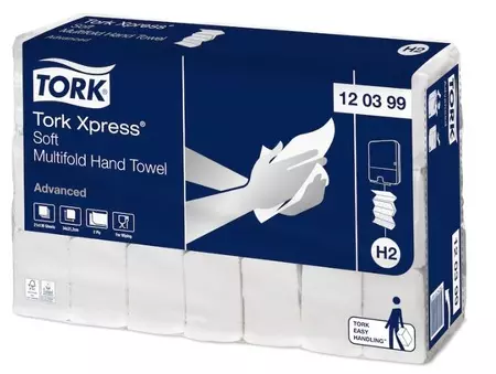 Papieren Handdoekjes Tork H2 Express Soft Multifold 34x21,2cm 2-laags Wit Doos