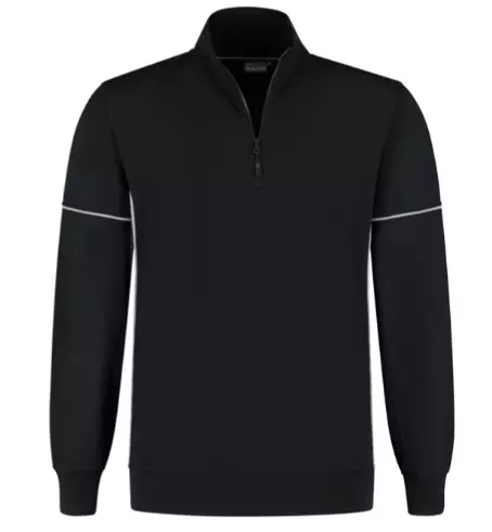 Zipsweater Collin zwart/grijs