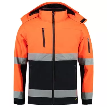 Softshell fluor oranje/blauw TSE3001