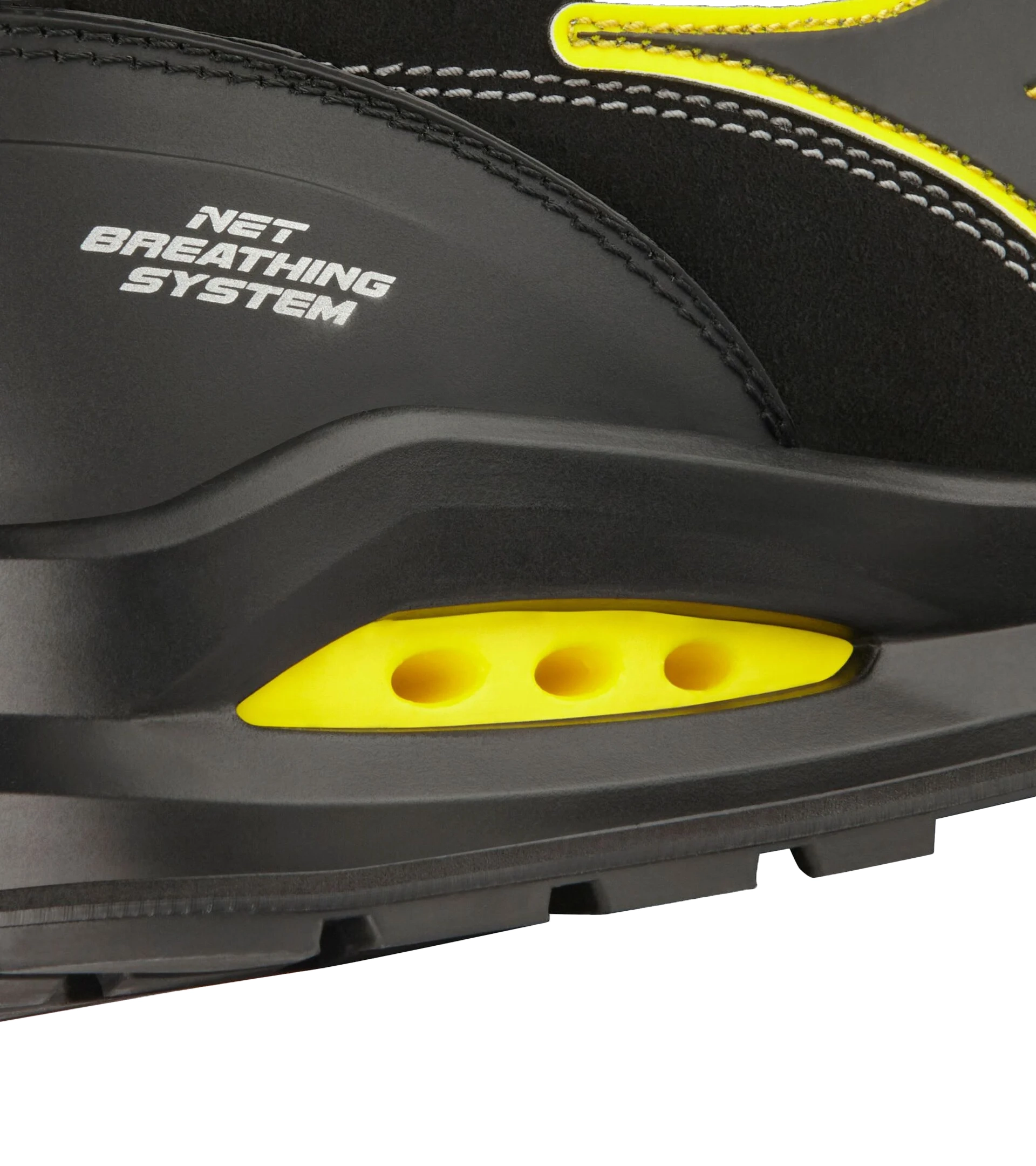 Diadora Run Net Airbox Mid S3 veiligheidsschoen Zwart/Geel