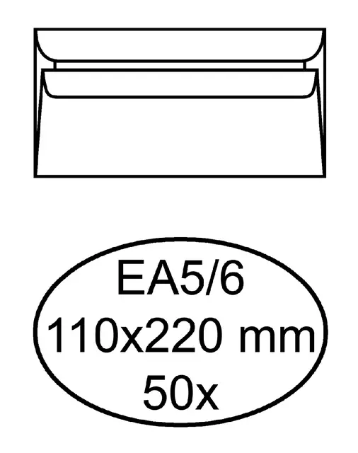 Envelop Quantore Bank Ea5/6 110x220mm 80GrZk Wit