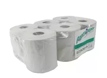 Poetsrol midi 19cmx270m 1-laags wit cellulose tissue perfo (pak à 6rol)