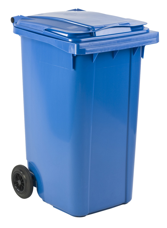 Afvalcontainer 240 liter kunststof blauw