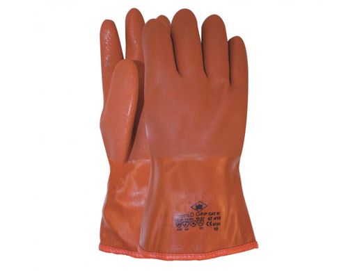 Handschoen rood PVC Coldgrip M-safe
