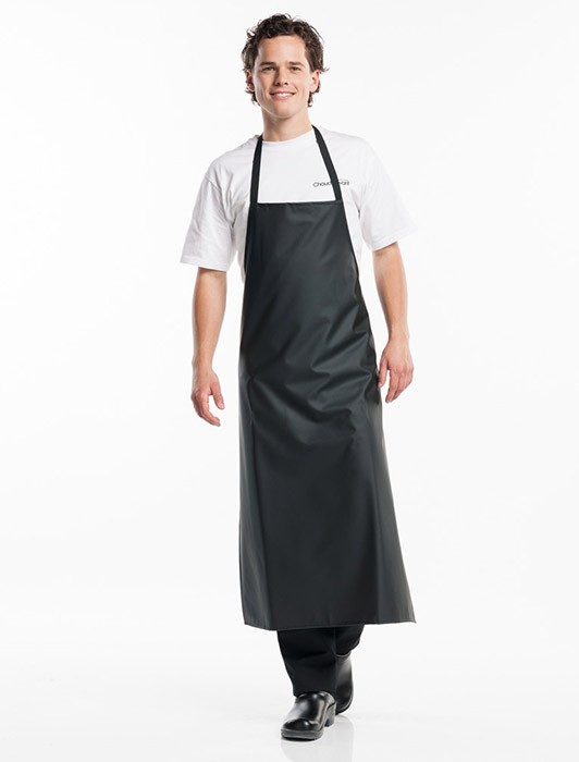 Afwasschort Bib Apron zwart W75-L110