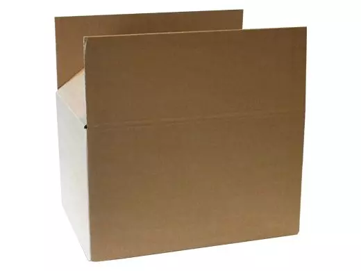 Amerikaanse vouwdoos dubbele golf 385x385x200mm BC-golf Bruin