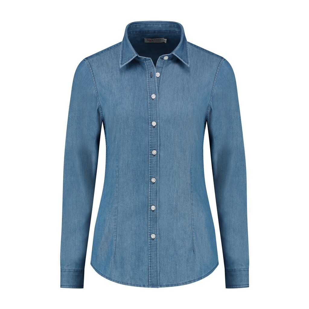 Santino Shirt Felix Ladies Washed Denim