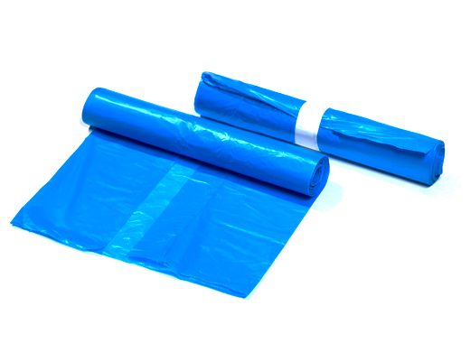 Zak LDPE 70x110cm T50 blauw ca 32mu (rol à 25st)
