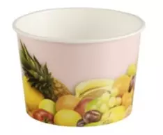 IJsbeker fruitdessin Roze 150ml Ø77mm