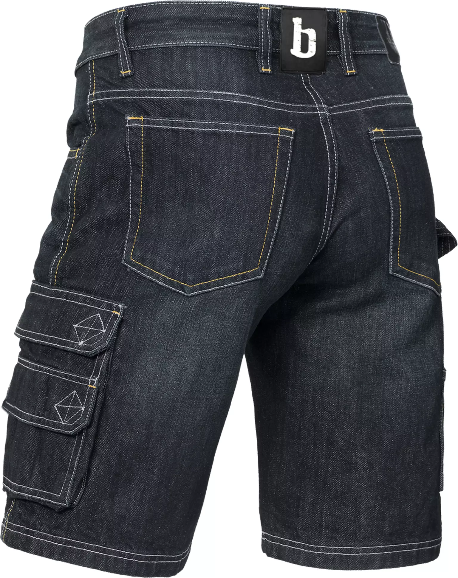 Korte Werkbroek Ruben Denim Donkerblauw Korte Werkbroek Ruben Denim Donkerblauw