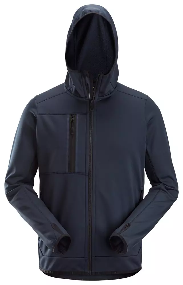 Fleece Hoodie met Rits Donkerblauw Snickers