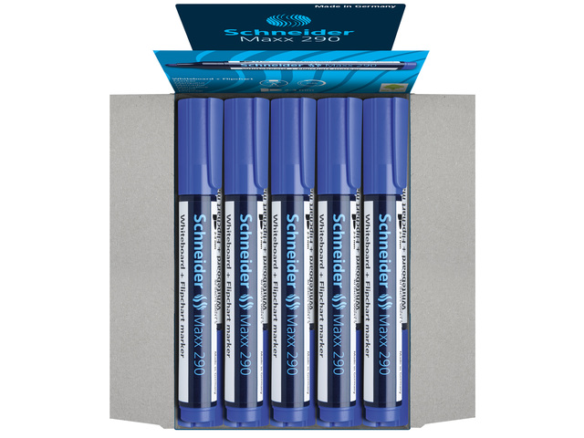Whiteboardstift Schneider 290 3mm blauw (doos à 10st)