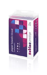 Papieren Handdoekjes Interfold Satino 20,6x32cm 2-laags Wit
