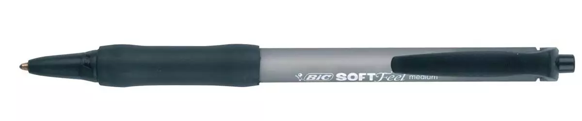 Bic Balpen Soft Feel Clic Grip Zwart