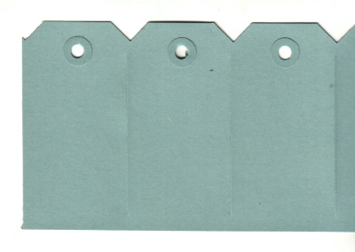 Kartonnen label 55x110mm blauw