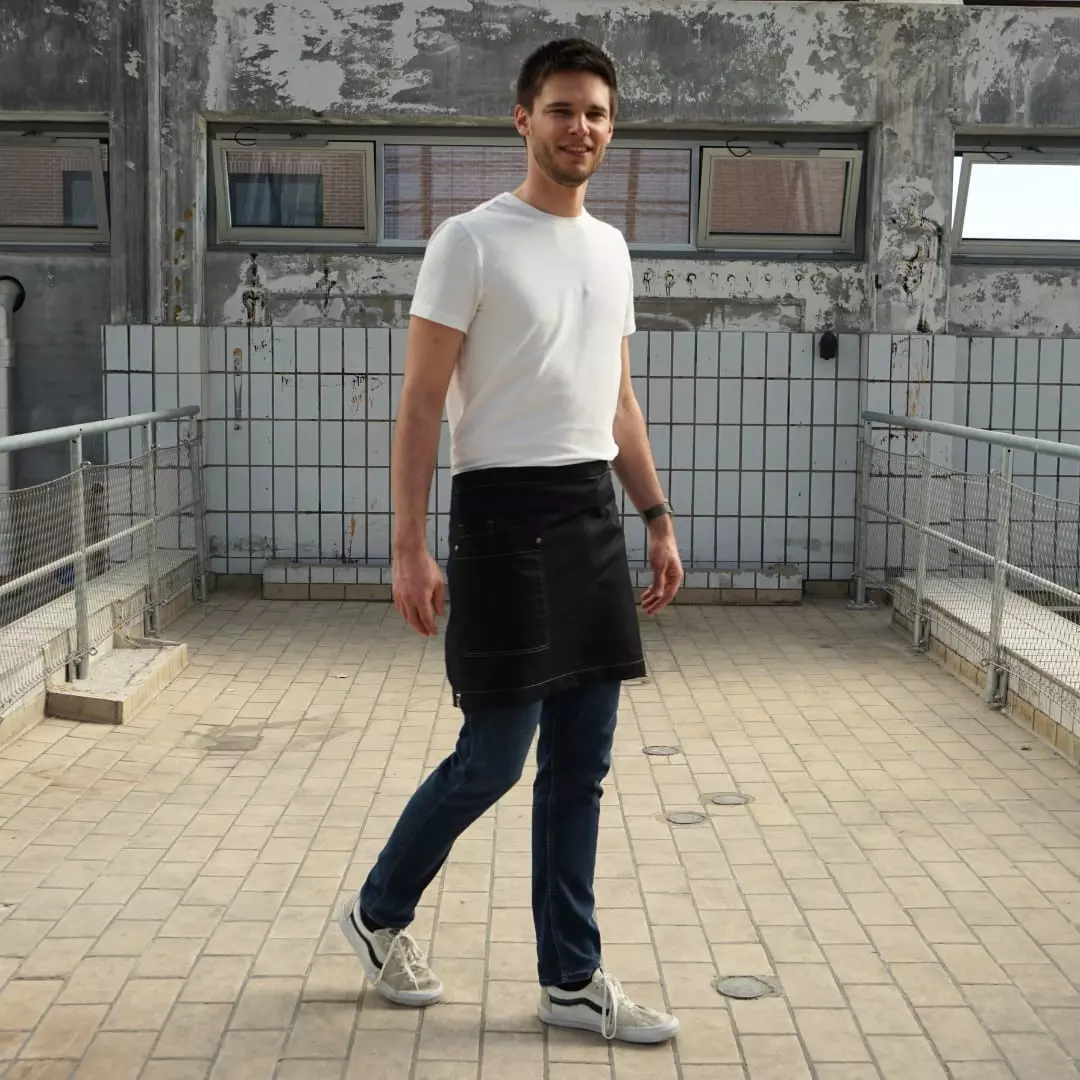 Sloof Horeca Zwart Met Afneembare Strikbanden Doek & Dook