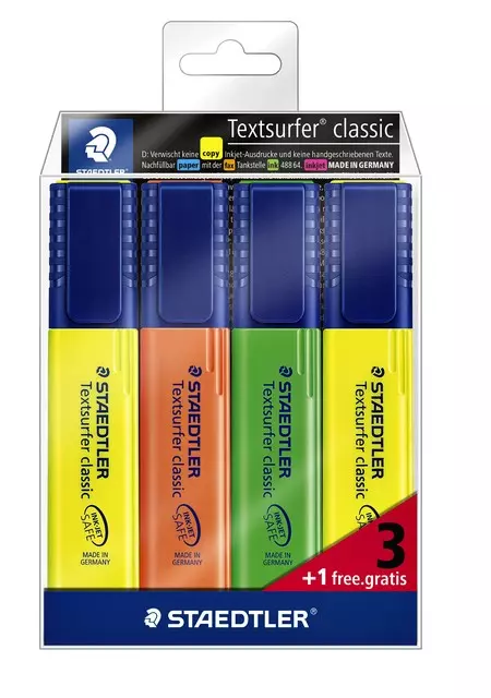 Staedtler Markeerstift Textsurfer Classic 4 stuks
