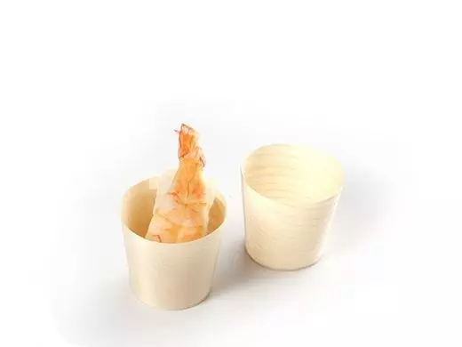 Amuse Bakje Hout Rond 45x45mm