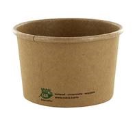 Bak 240ml 8oz top Ø98mm hoogte 60mm kraft +PE gecoat (doos à 1000st)