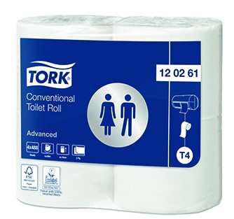 Toiletpapier Tork Compact Rol - 2 laags vel - 99x125mm - lengte 61,6m