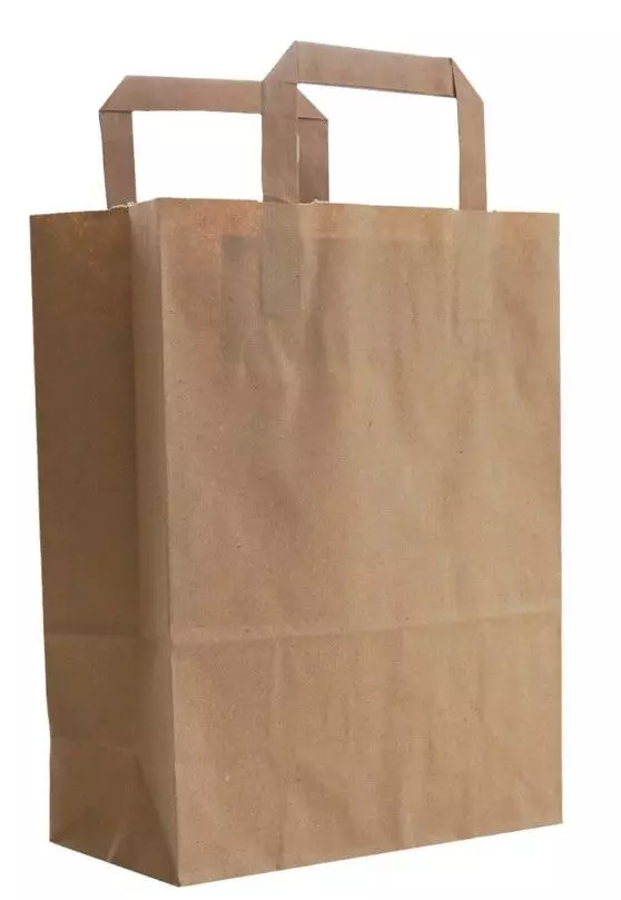 Papieren Draagtas 45x17x48cm Met Plat Handvat Bruin