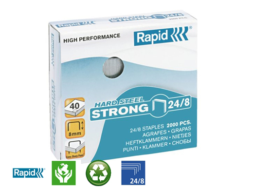 Nietjes Rapid 24/8 Staal Strong (doos à 2000st)