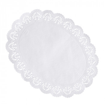 Taartrand ovaal 27x36cm wit (pak à 250st)