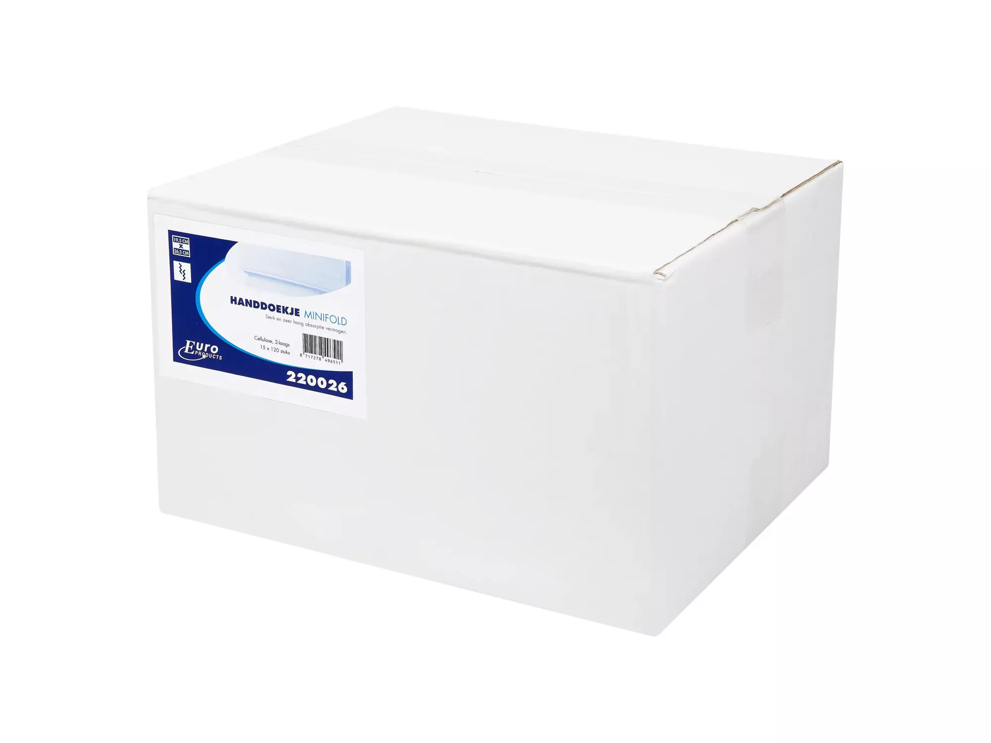 Papieren Handdoekjes Minifold - 195x263mm - 2-laags - Wit