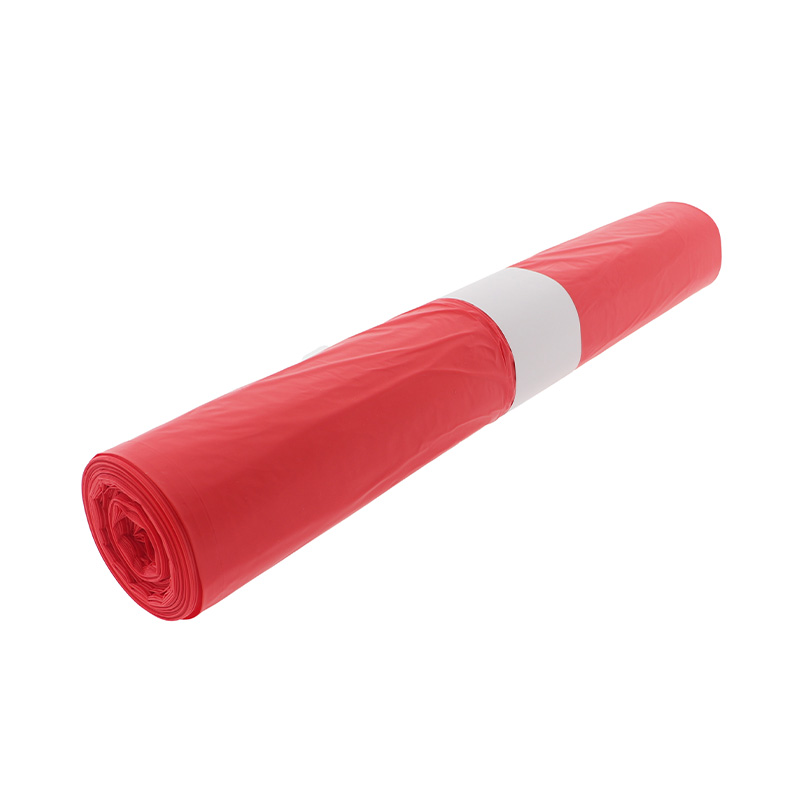 Afvalzak HDPE 70x110cm T30 22mu Rood