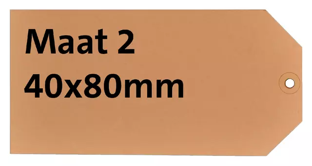 Label nr.2 40x80mm 200g karton chamois