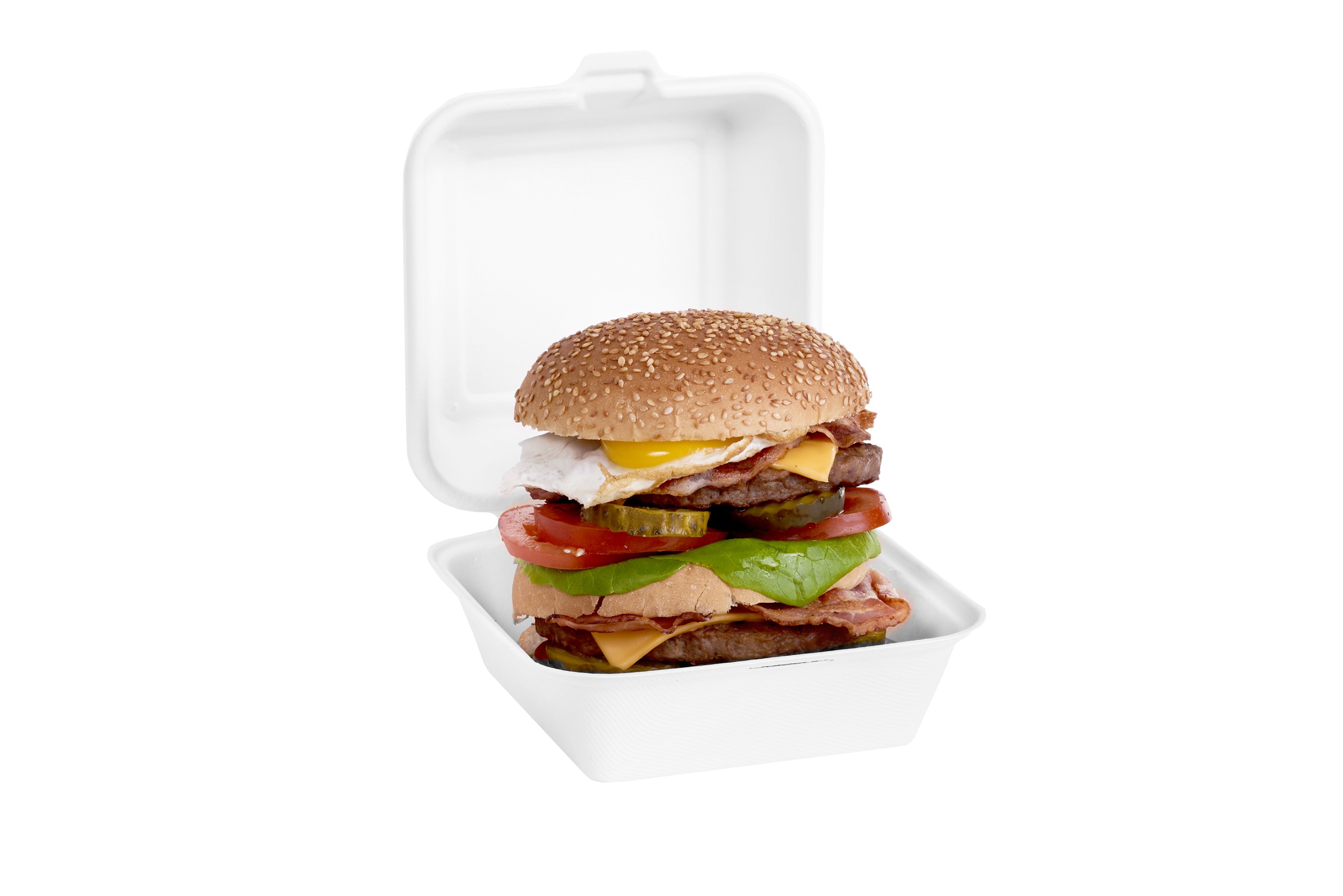 Menubox hamburger suikerriet 16x16x7cm (doos à 600st)