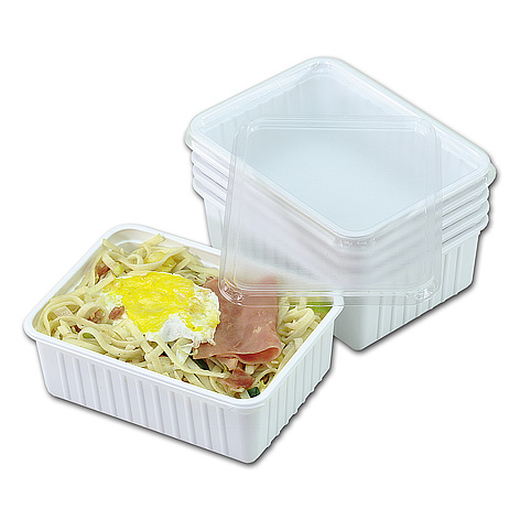 Bak PP 135x180x60mm 1000ml wit (doos à 352st)