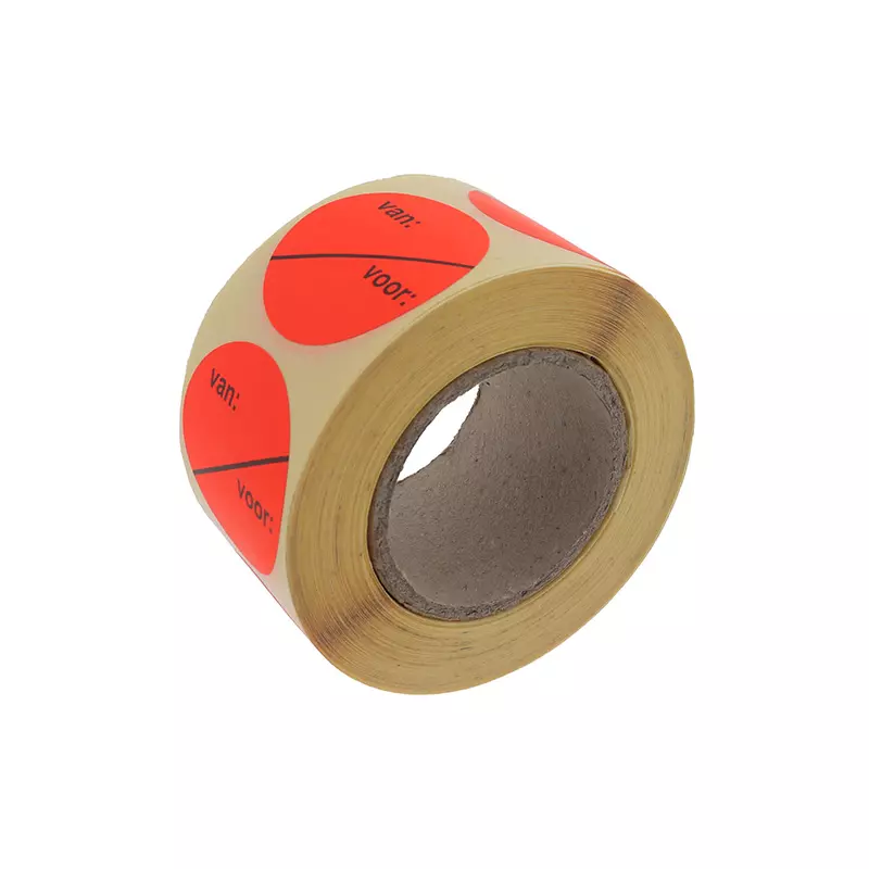 Etiket Rond Van/Voor Ø35mm Rood 1000 stuks