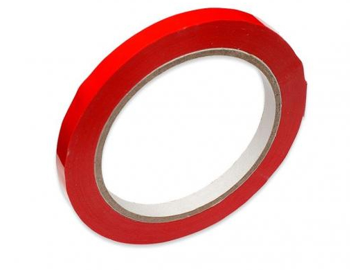 Tape PVC 9mmx66m rood geschikt voor zakkensluiters
