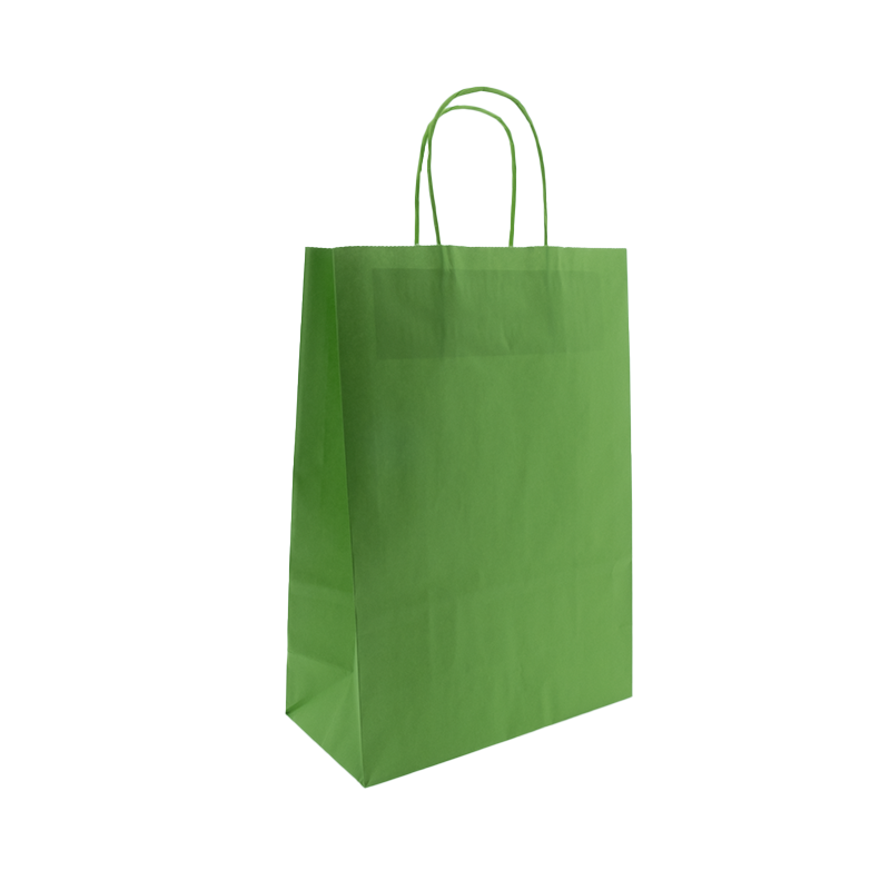 Papieren Draagtas 22x10x31cm Met Gedraaid Handvat Lichtgroen