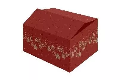 Kerstdoos Garland 310x200x140mm Rood