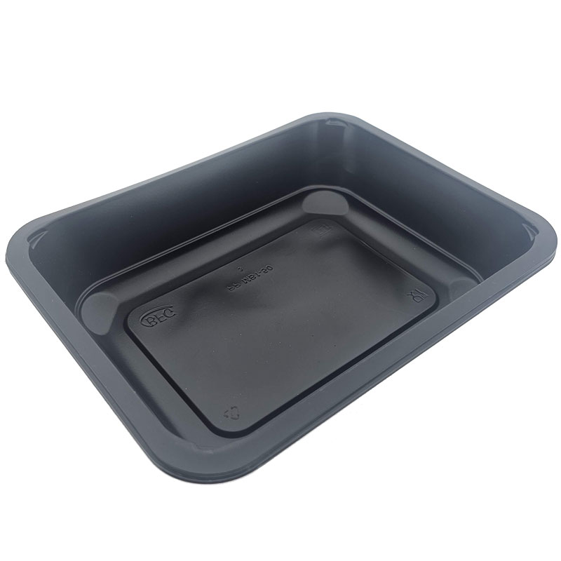 Menubak PP 1-vak zwart 1500ml 227x178x50mm (doos à 300st)