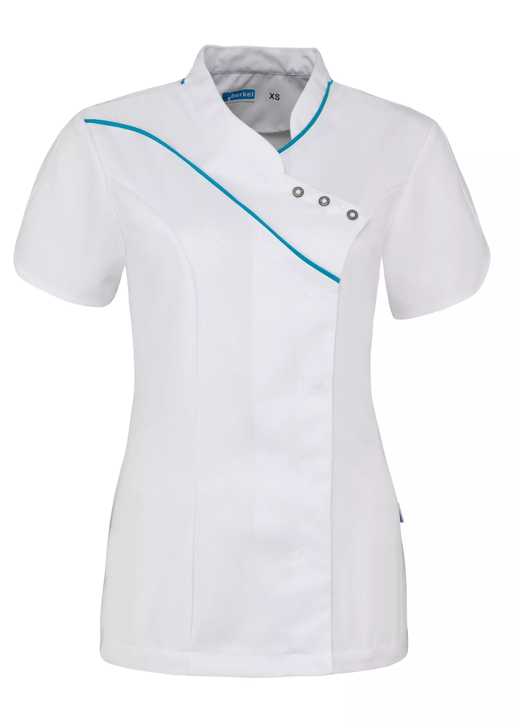 Zorgjas Jetta Wit/Waterblauw De Berkel Dames Voorkant