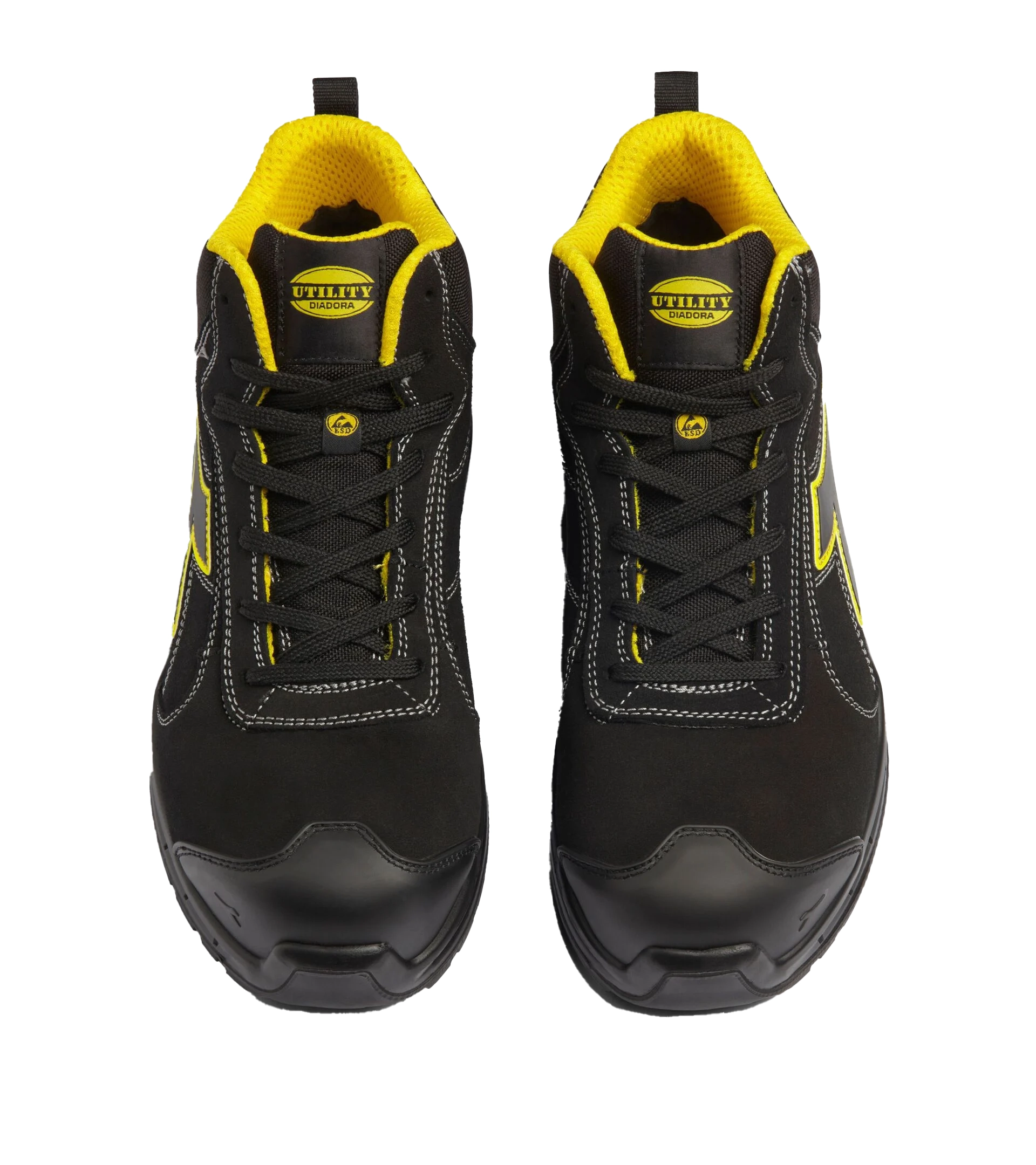 Diadora Run Net Airbox Mid S3 veiligheidsschoen Zwart/Geel