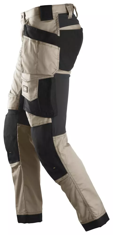 Werkbroek heren stretch met holterzakken khaki/zwart Snickers 6241