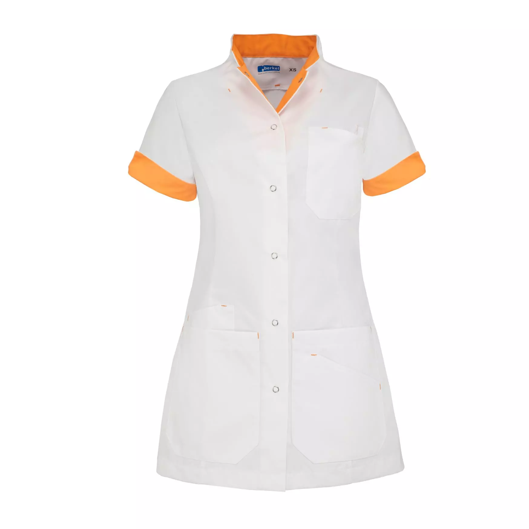 Zorgjas Livia Wit/Oranje De Berkel Dames Voorkant 