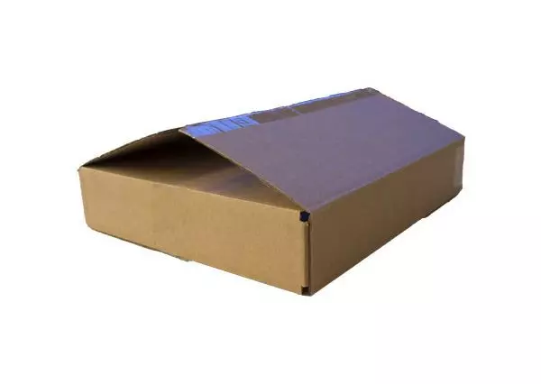 Amerikaanse vouwdoos enkele golf 340x280x60mm B-golf Bruin