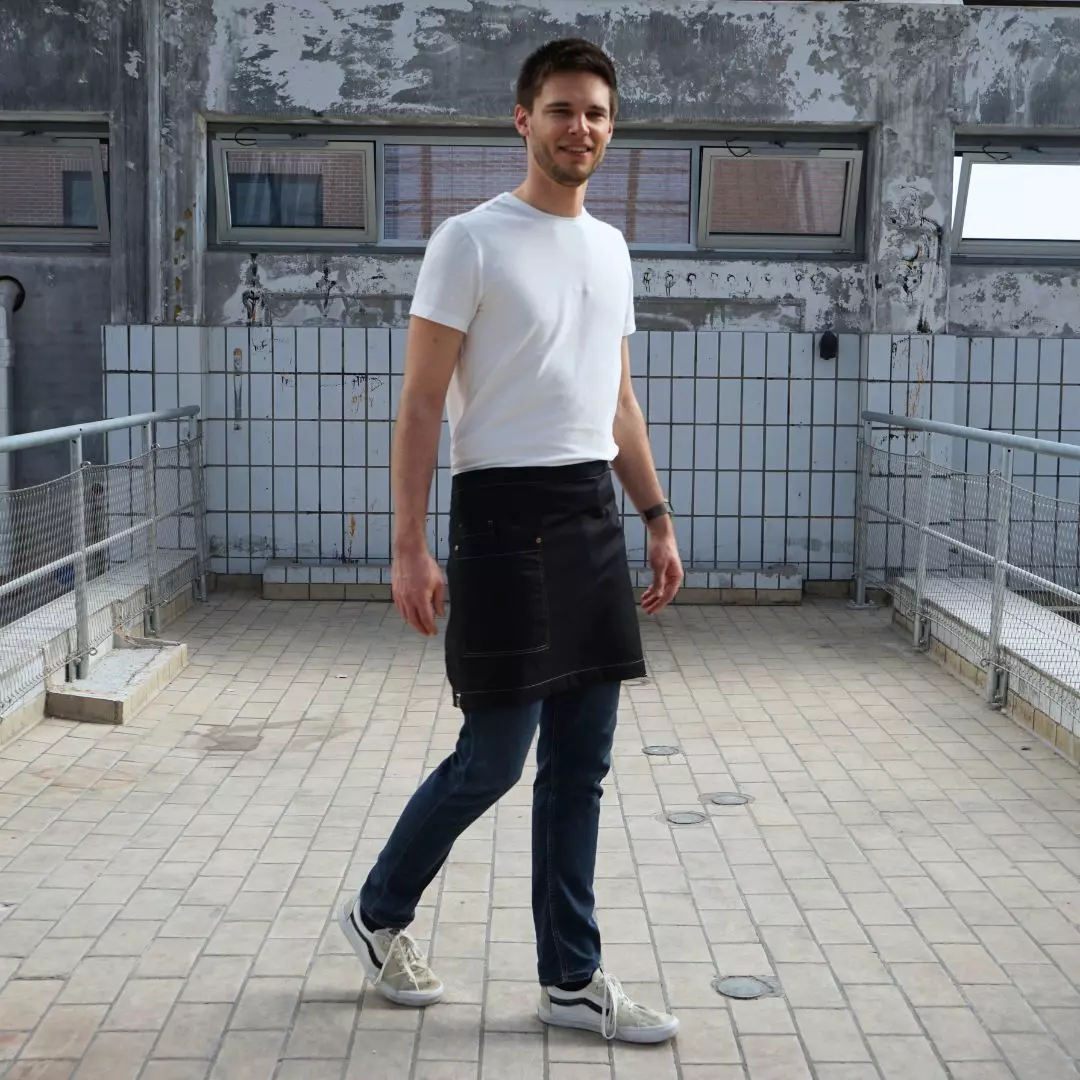 Sloof Horeca Zwart Met Afneembare Strikbanden Doek & Dook