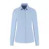 Blouse dames X3380 travelstof lichtblauw