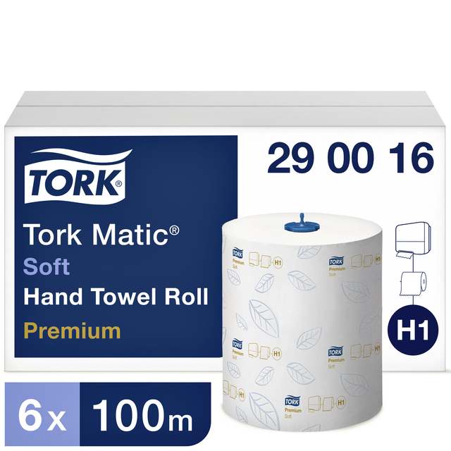 Torkmatic Comfort H1 290016 Premium 2-laags wit (doos à 6rol)