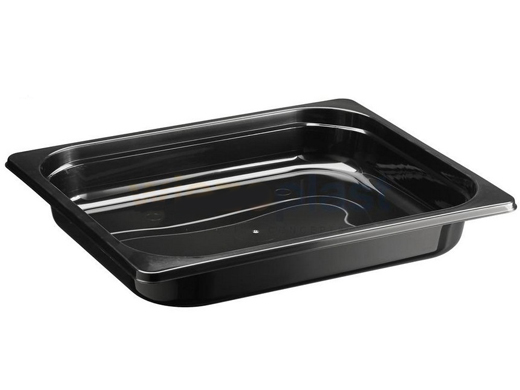 Gastrobak 1/2 spuitgiet PP 50mm zwart 3000ml (doos à 150st)