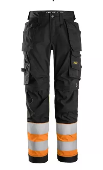 Werkbroek High Vis dames zwart-oranje 6734