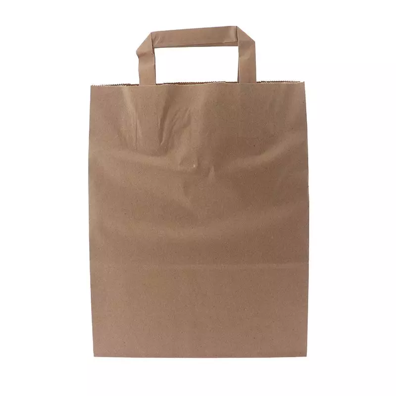 Papieren Draagtas 22x11x28cm Met Plat Handvat Bruin